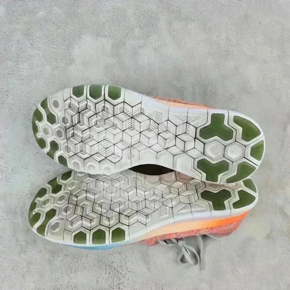 Nike Women’s Free TR Flyknit Sneakers Blue/Orange 718785 803 Size 8 No Insloes